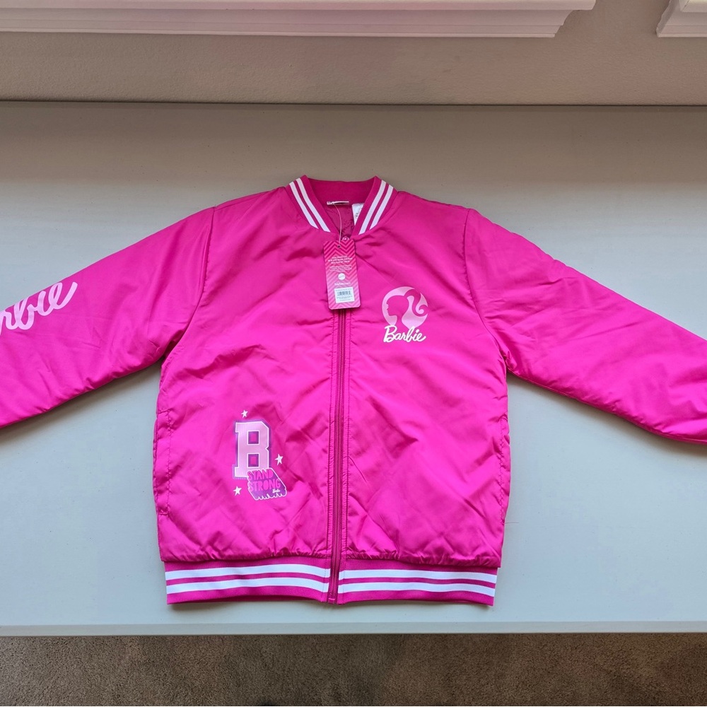 Barbie Pink Kids Bomber Jacket